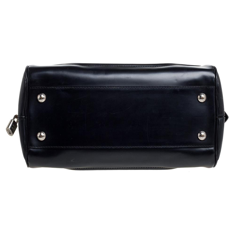 Women's Louis Vuitton Black Epi Leather Bowling Montaigne PM Bag