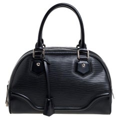 Louis Vuitton - Sac Montaigne PM Bowling en cuir épi noir