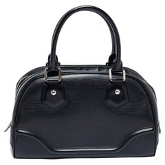Louis Vuitton Black Epi Leather Bowling Montaigne PM Bag