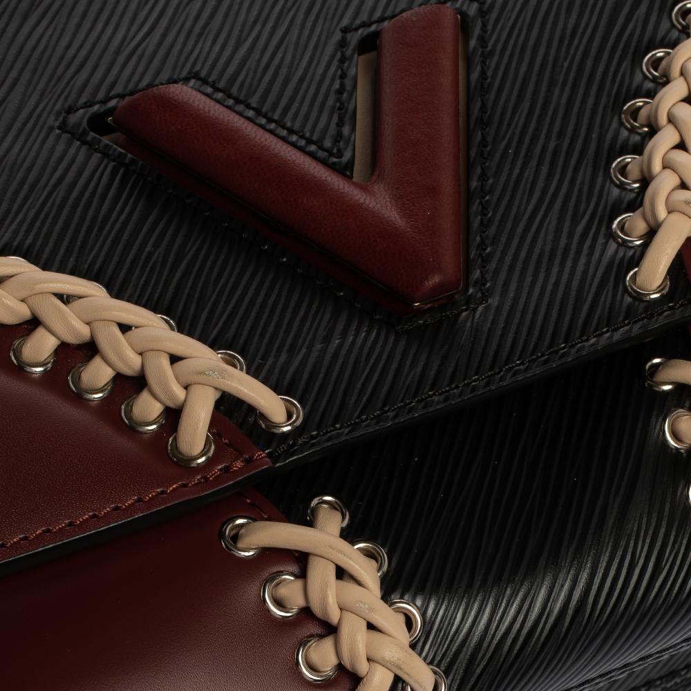 Louis Vuitton Black Epi Leather Braid Work Twist MM Bag 7