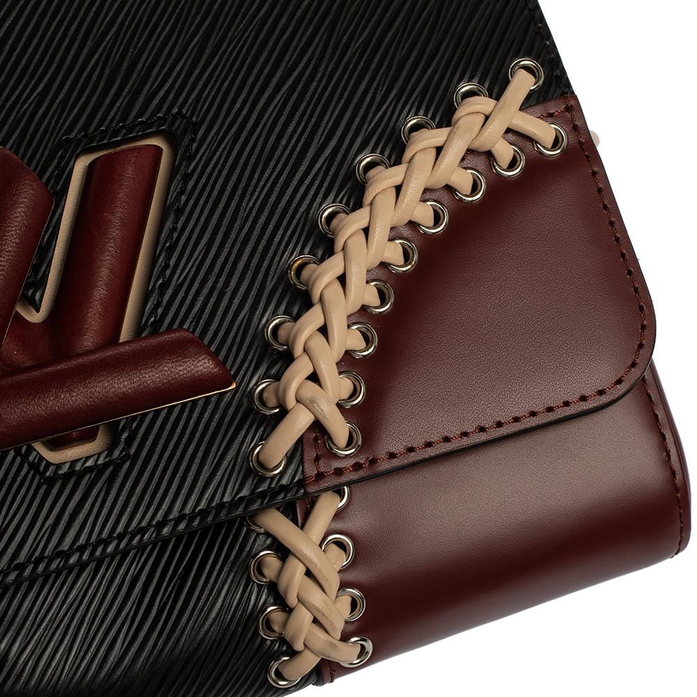 Louis Vuitton Black Epi Leather Braid Work Twist MM Bag 10