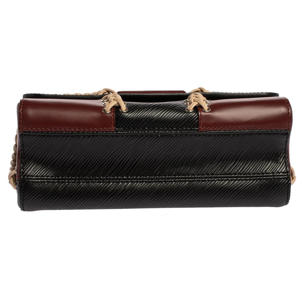 Louis Vuitton Black Epi Leather Braid Work Twist MM Bag 1