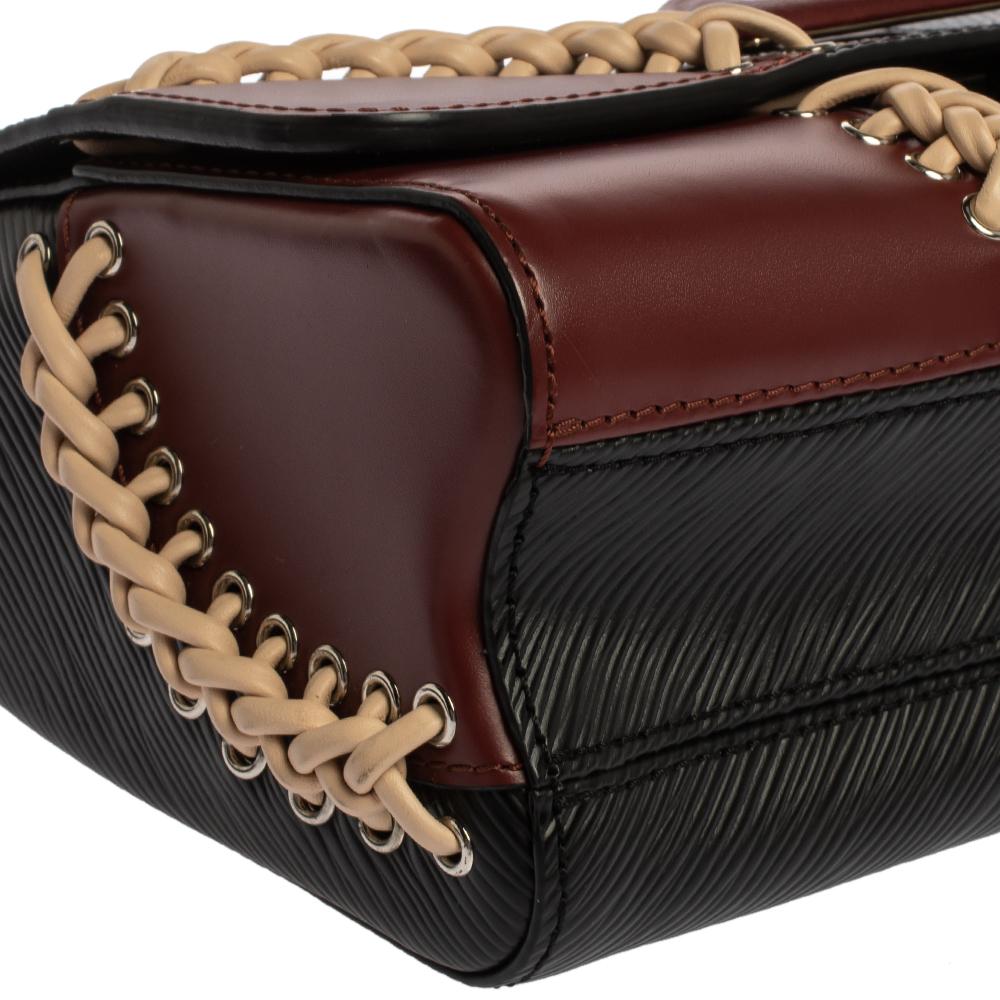 Louis Vuitton Black Epi Leather Braid Work Twist MM Bag 3
