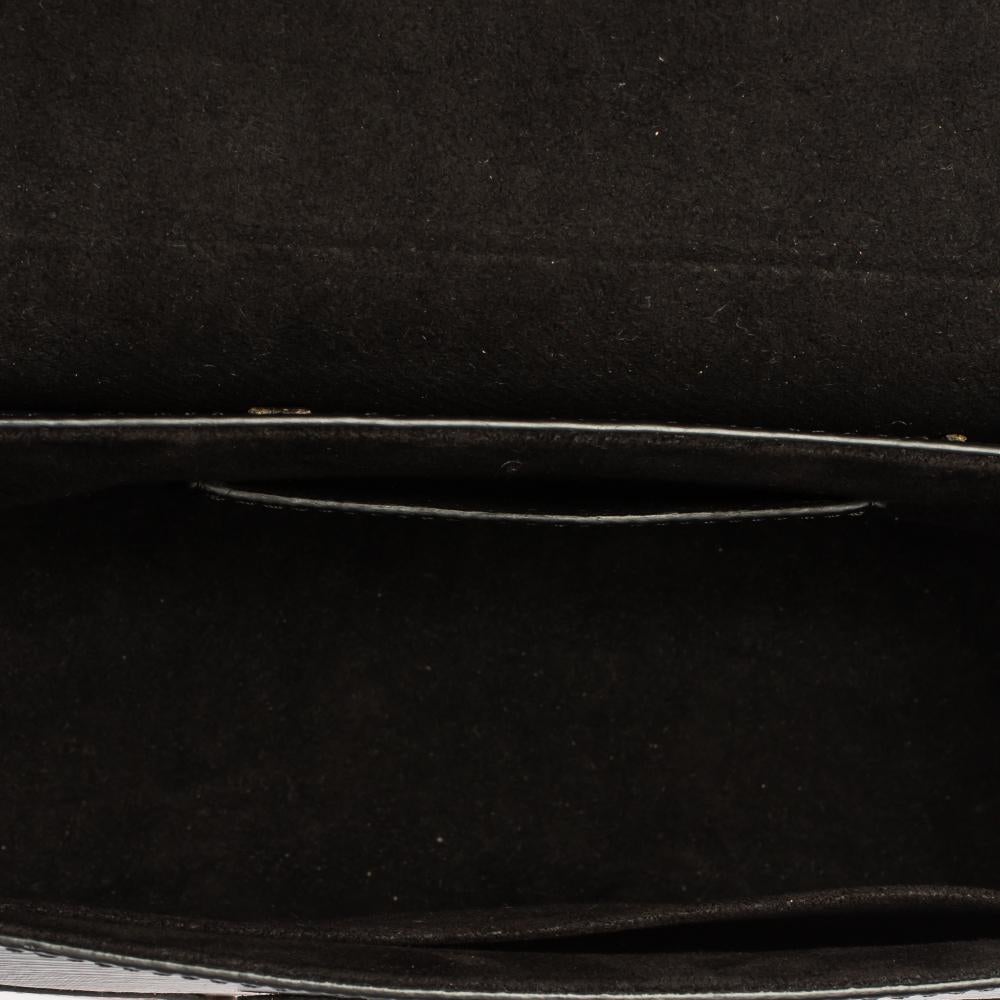 Louis Vuitton Black Epi Leather Braid Work Twist MM Bag 4