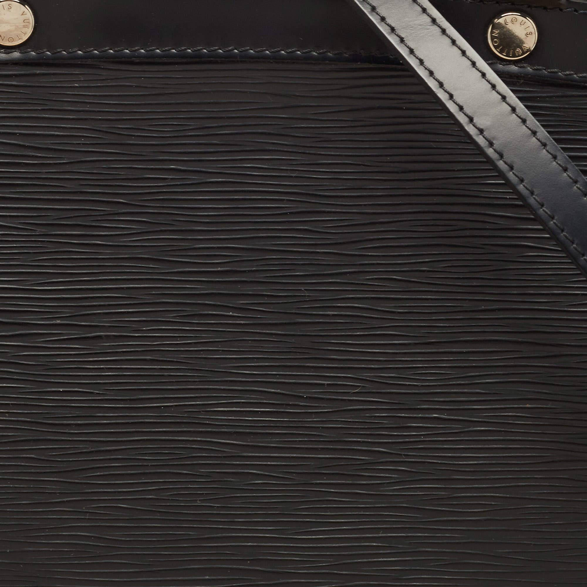 Schwarze Epi Ledertasche von Louis Vuitton Brea GM im Angebot 3