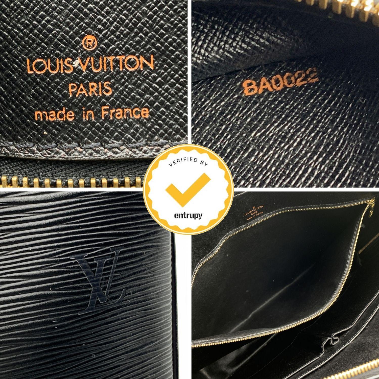 Louis Vuitton Black Epi Leather Briefcase Bag Porte Document Voyage 2