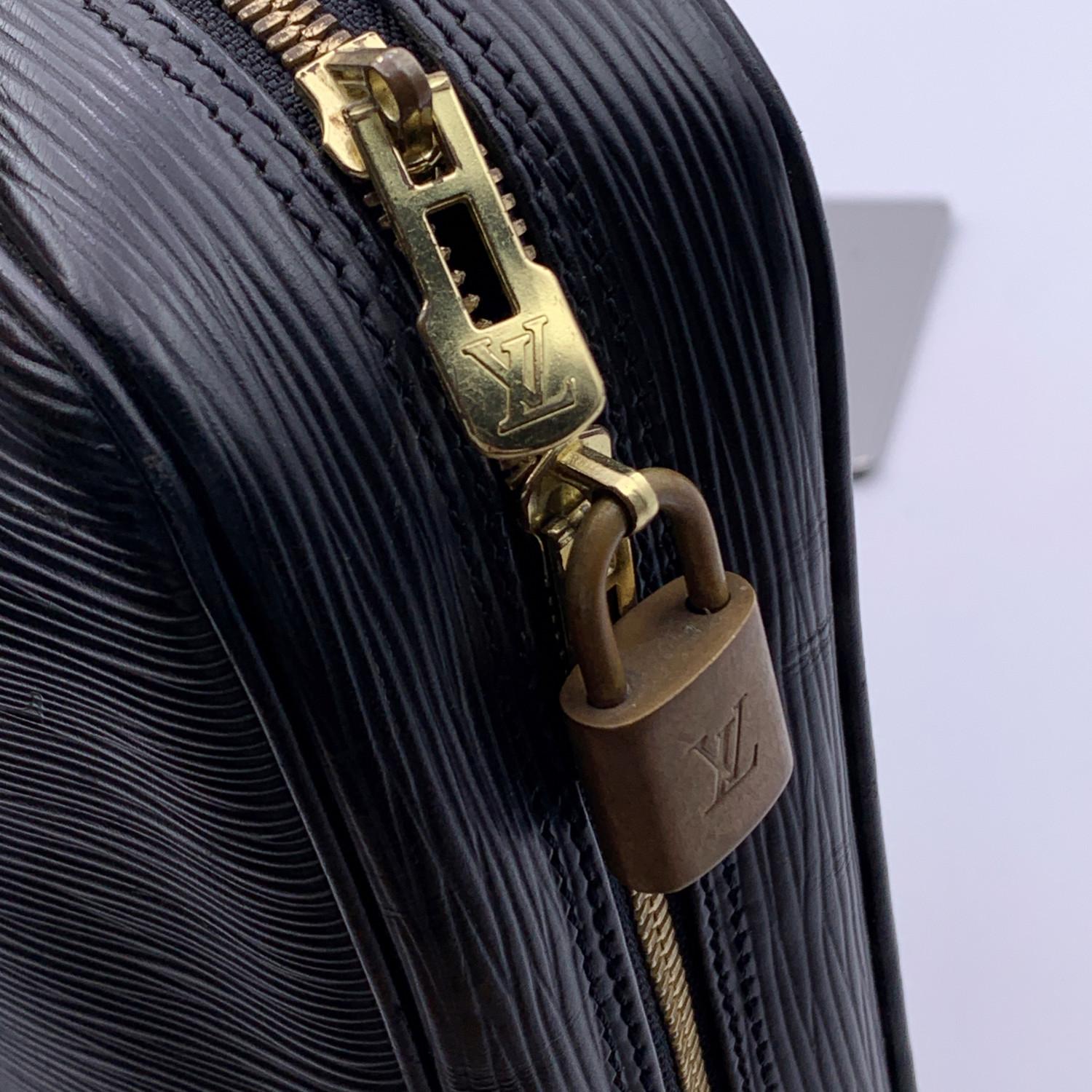 Louis Vuitton Black Epi Leather Briefcase Bag Porte Document Voyage 4