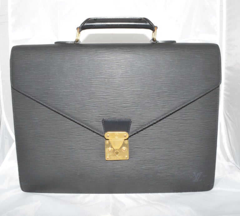 Louis Vuitton S-Lock Briefcase in Black, Men's