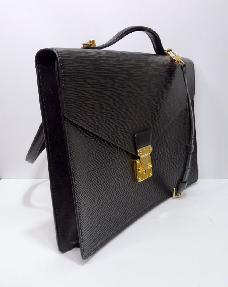 Louis Vuitton Black Epi Leather Briefcase at 1stDibs