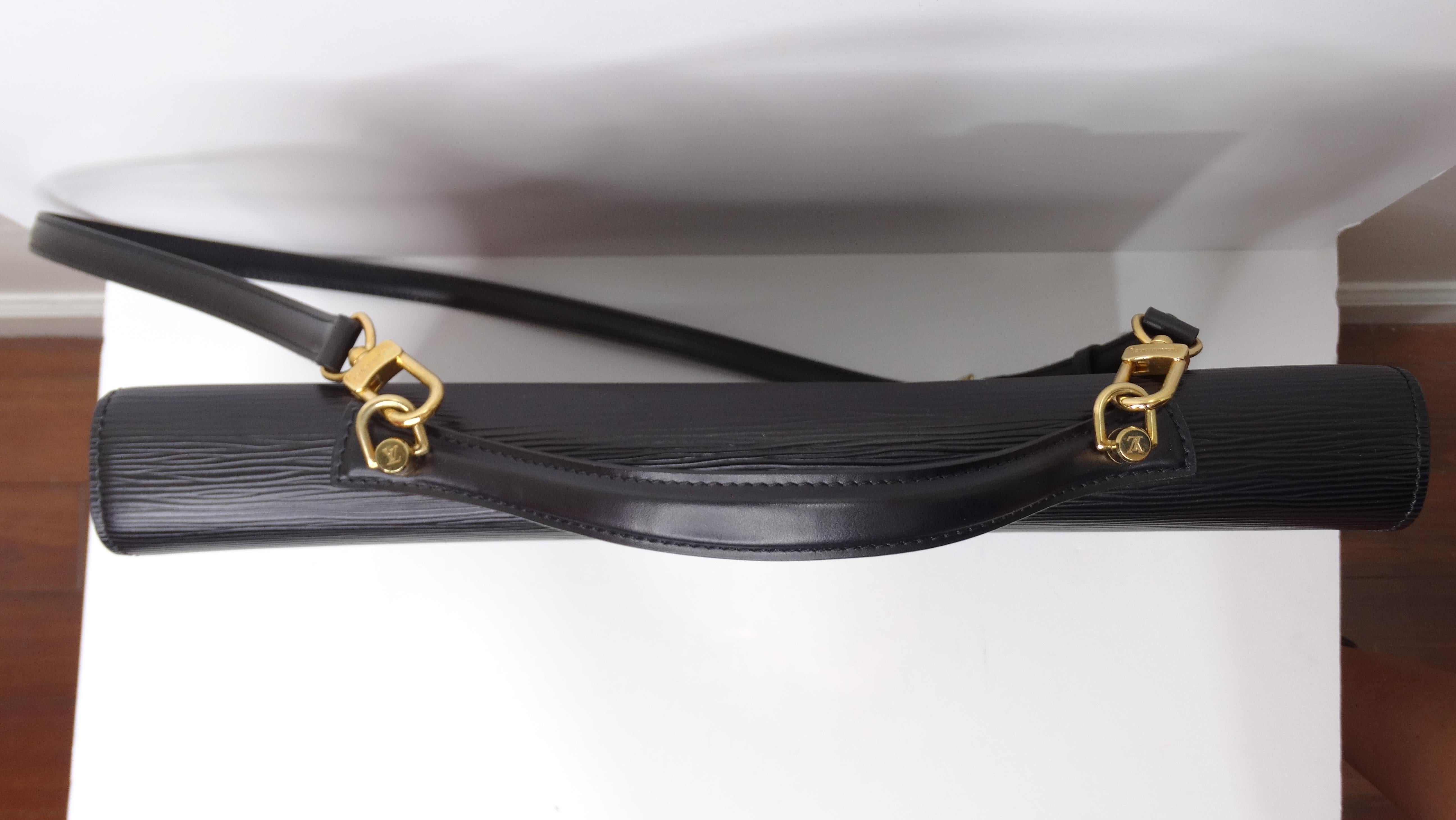 Women's or Men's Louis Vuitton Black Epi Leather Briefcase