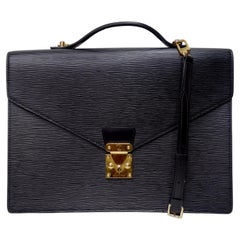 Louis Vuitton Black Epi Leather Briefcase