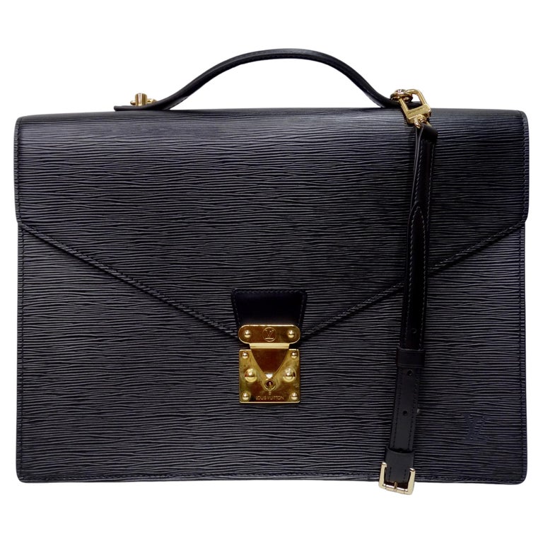 Louis Vuitton Black Epi Leather Briefcase at 1stDibs