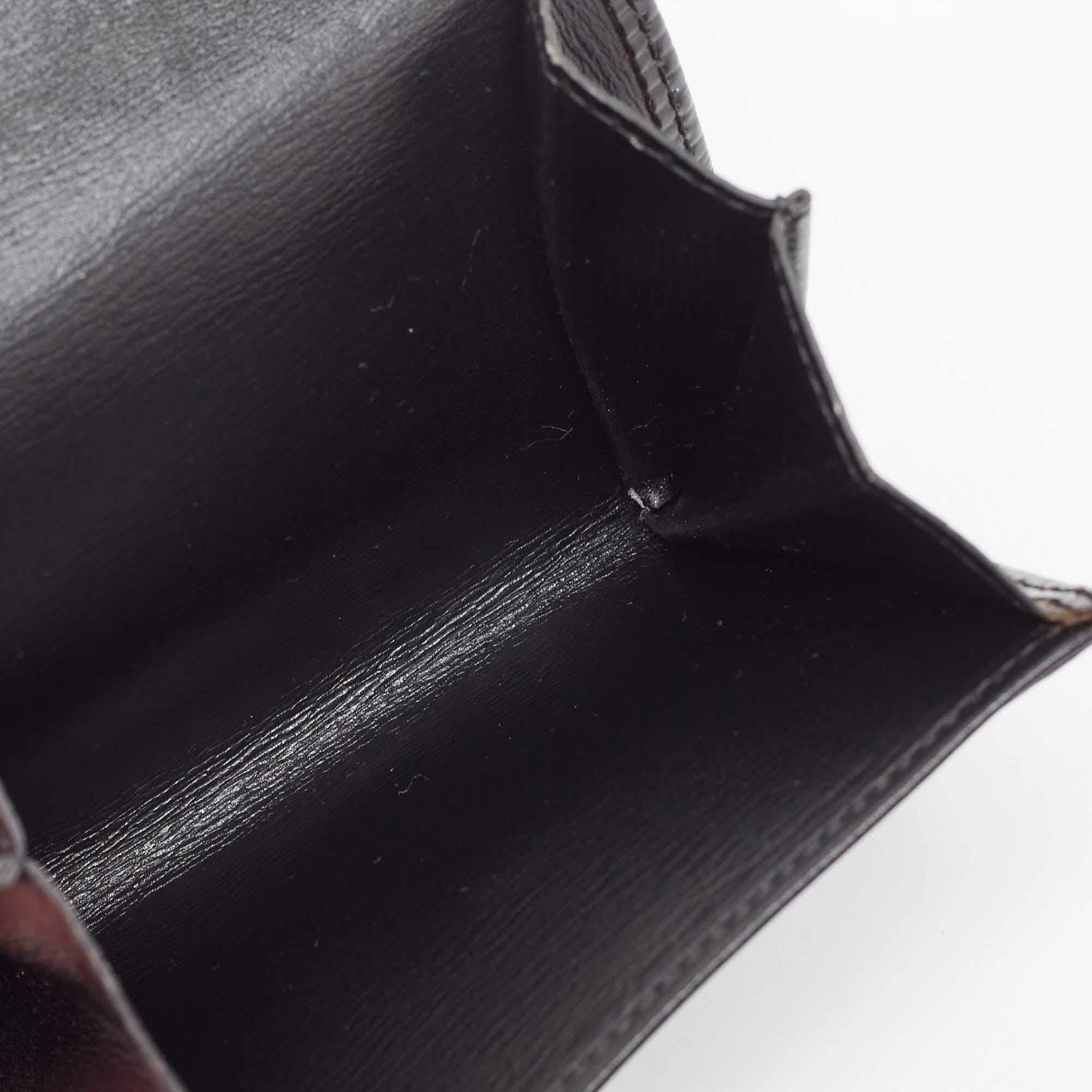Louis Vuitton Black Epi Leather Business Card Holder For Sale 1
