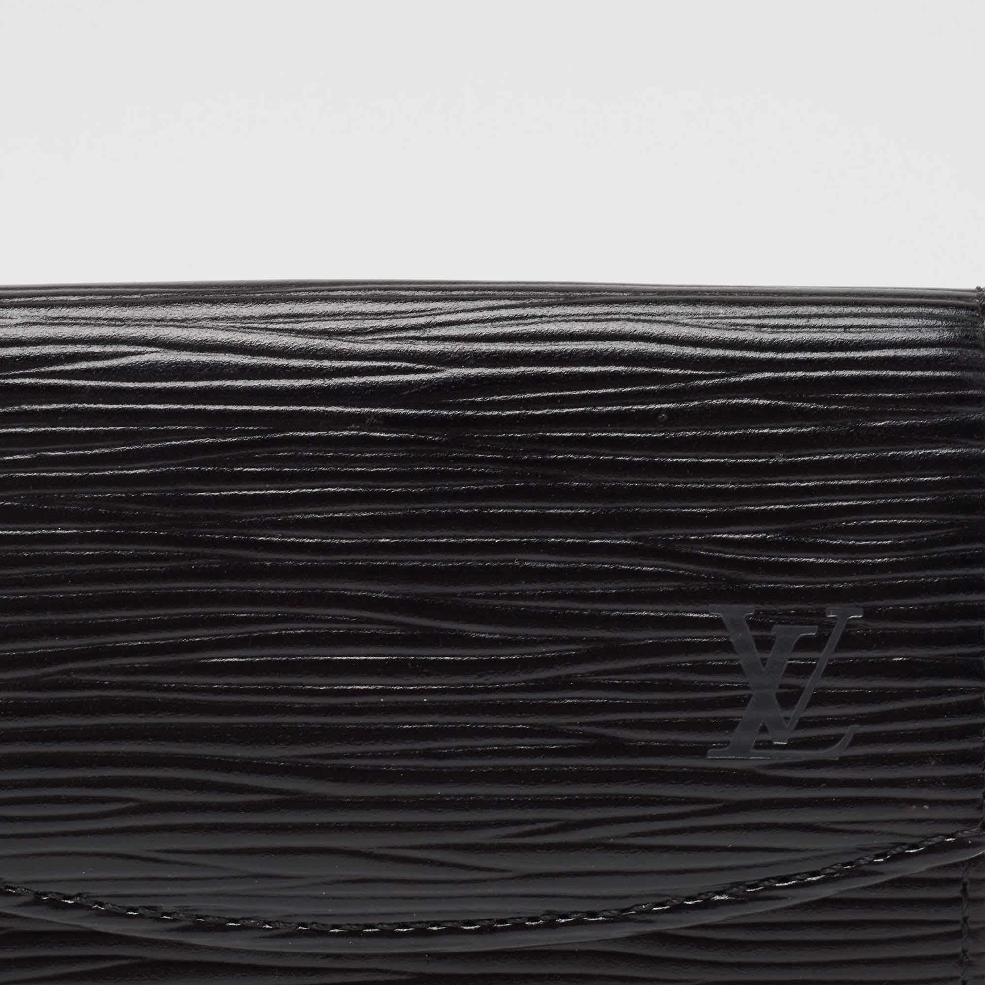 Louis Vuitton Black Epi Leather Business Card Holder For Sale 2
