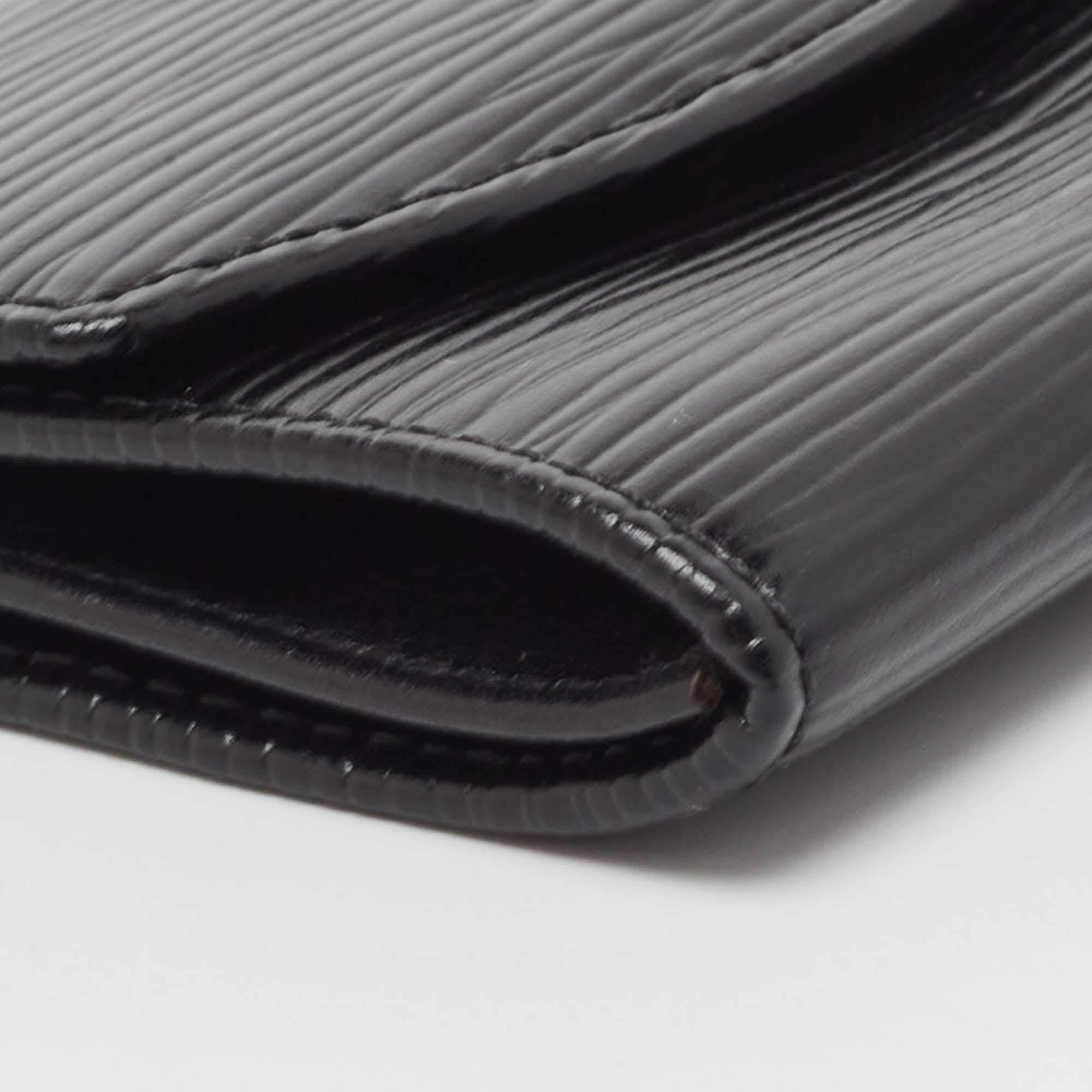 Louis Vuitton Black Epi Leather Business Card Holder For Sale 5