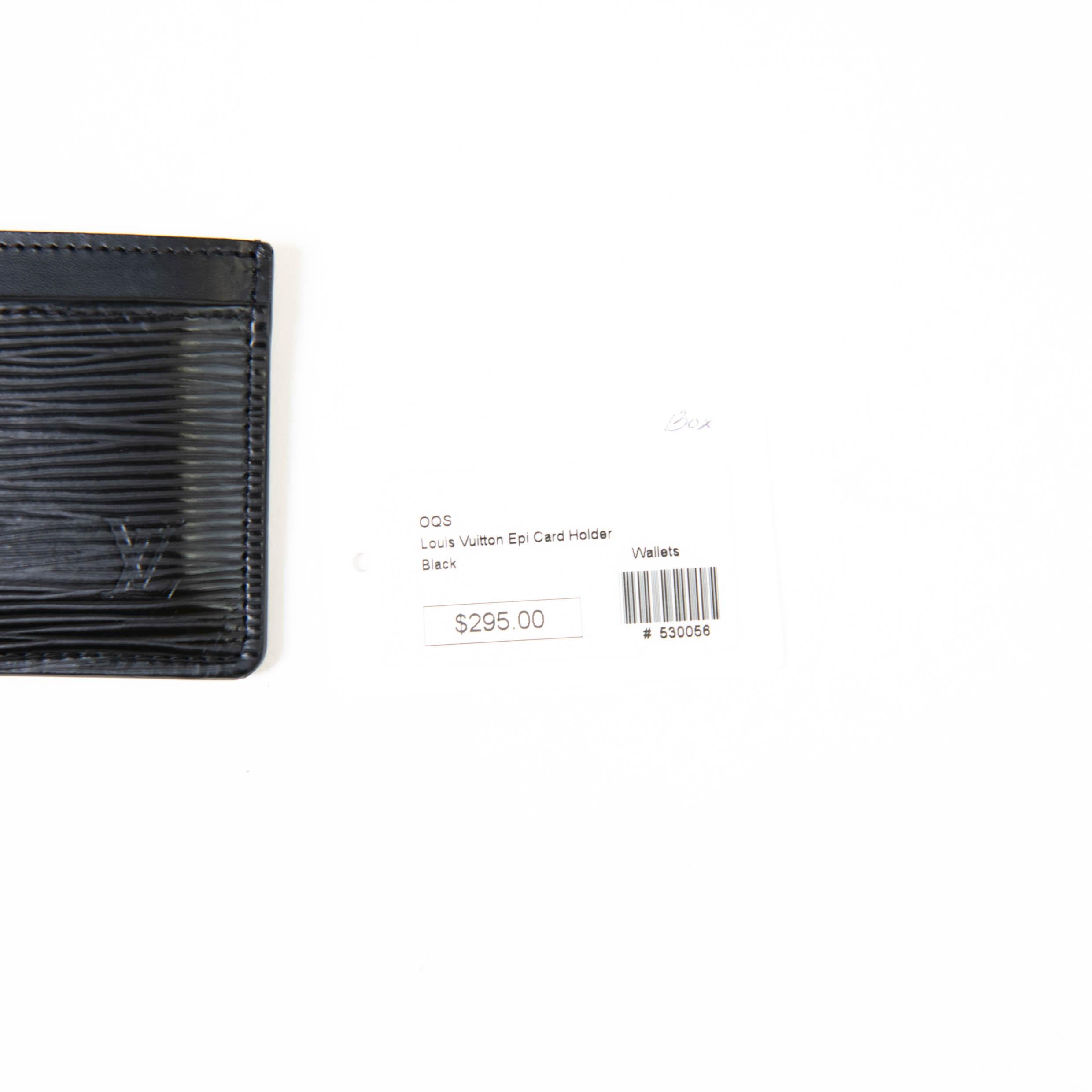 100% Authentic

This little accessory is sure to help you keep your professional affairs in order. This simple card holder is made of Louis Vuitton textured epi leather that opens to an interior of flat cross grained leather with two pockets for
