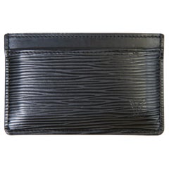 Louis Vuitton Black Epi  Leather Card Holder