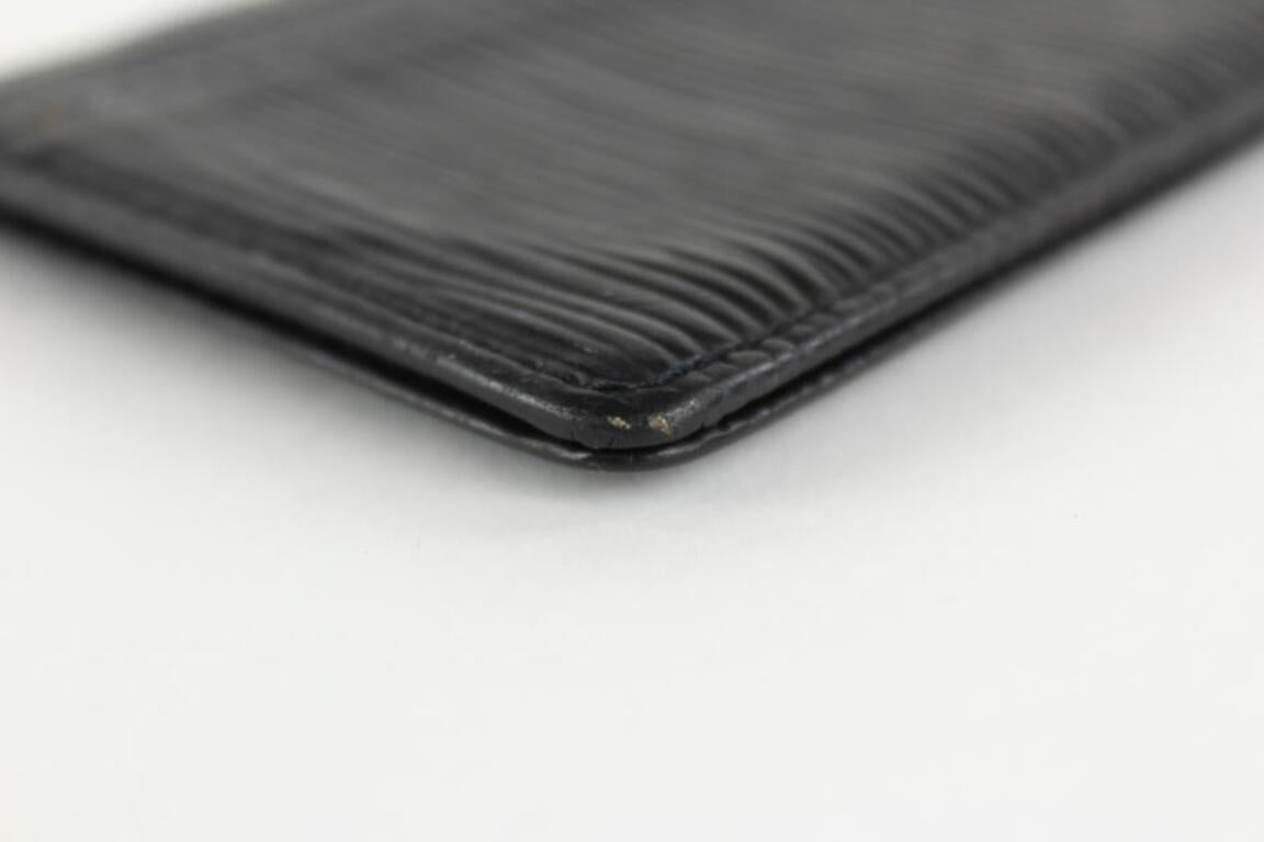 Portafoglio Louis Vuitton in pelle nera Epi 15LVS1210 6