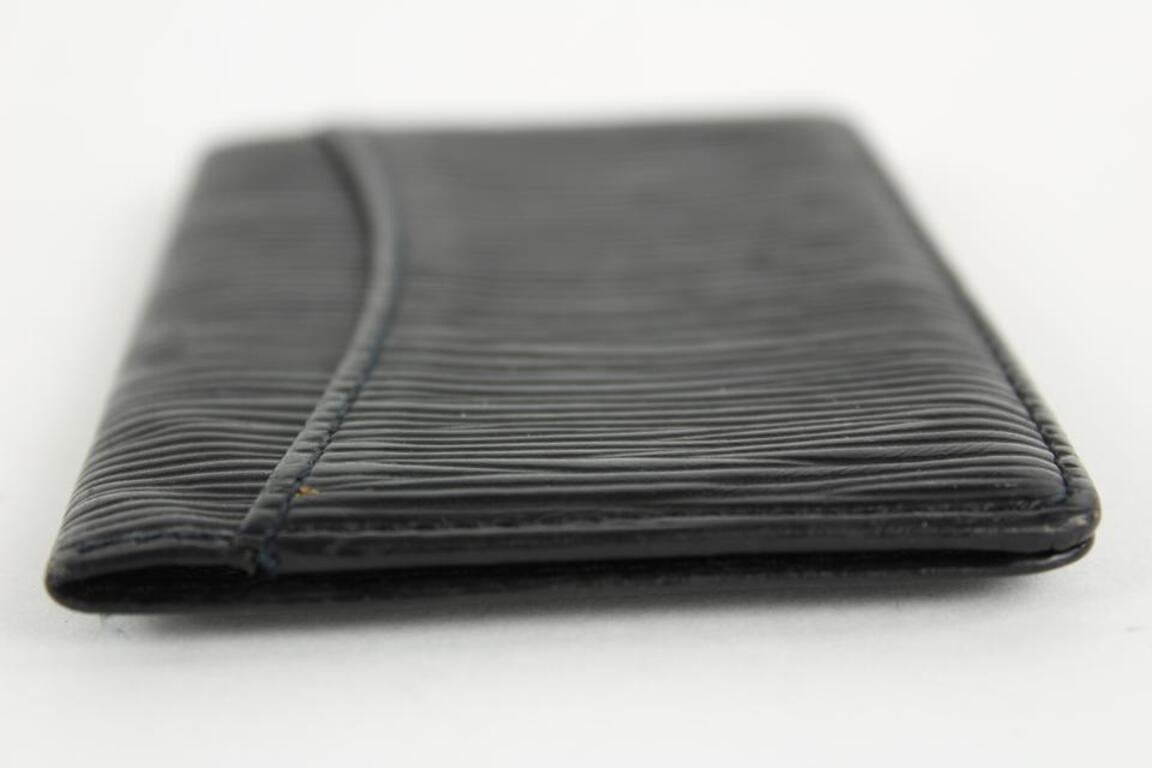 Louis Vuitton Black Epi Leather Card Holder Wallet 15LVS1210 For Sale 5