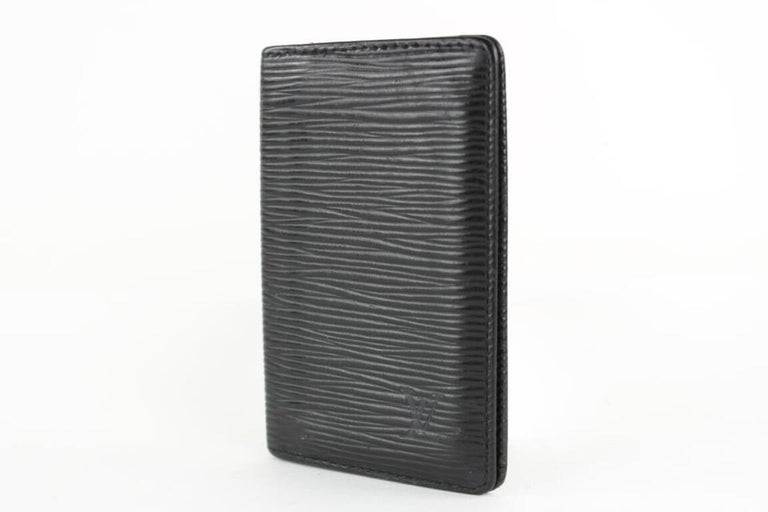 Louis Vuitton Black Epi Leather Card Holder Wallet 15LVS1210