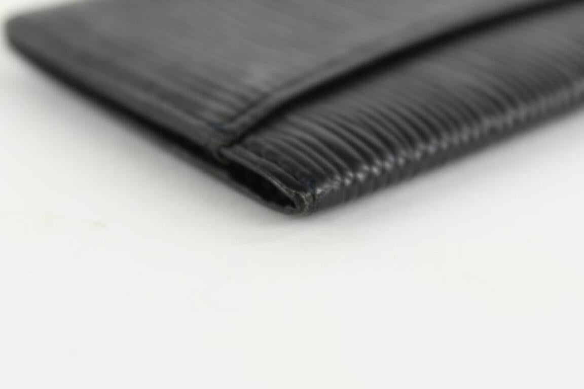 Louis Vuitton Black Epi Leather Card Holder Wallet 15LVS1210 For Sale 2