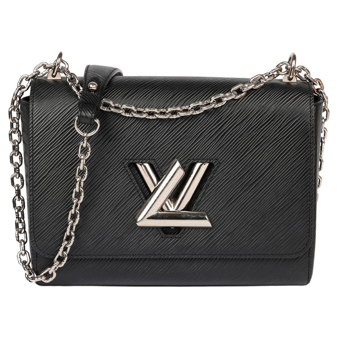 Louis Vuitton Black Epi Leather Chain Twist MM Bag