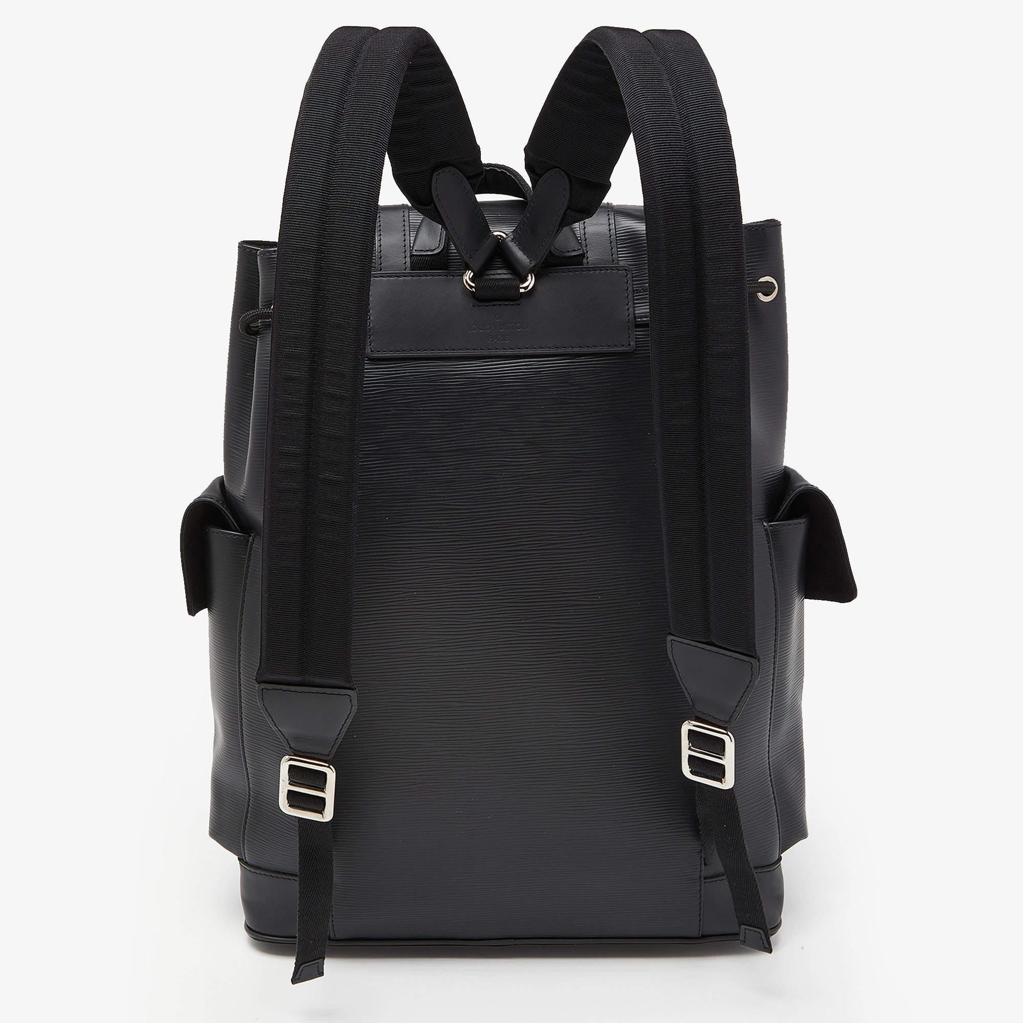 Louis Vuitton Black Epi Leather Christopher PM Backpack 1