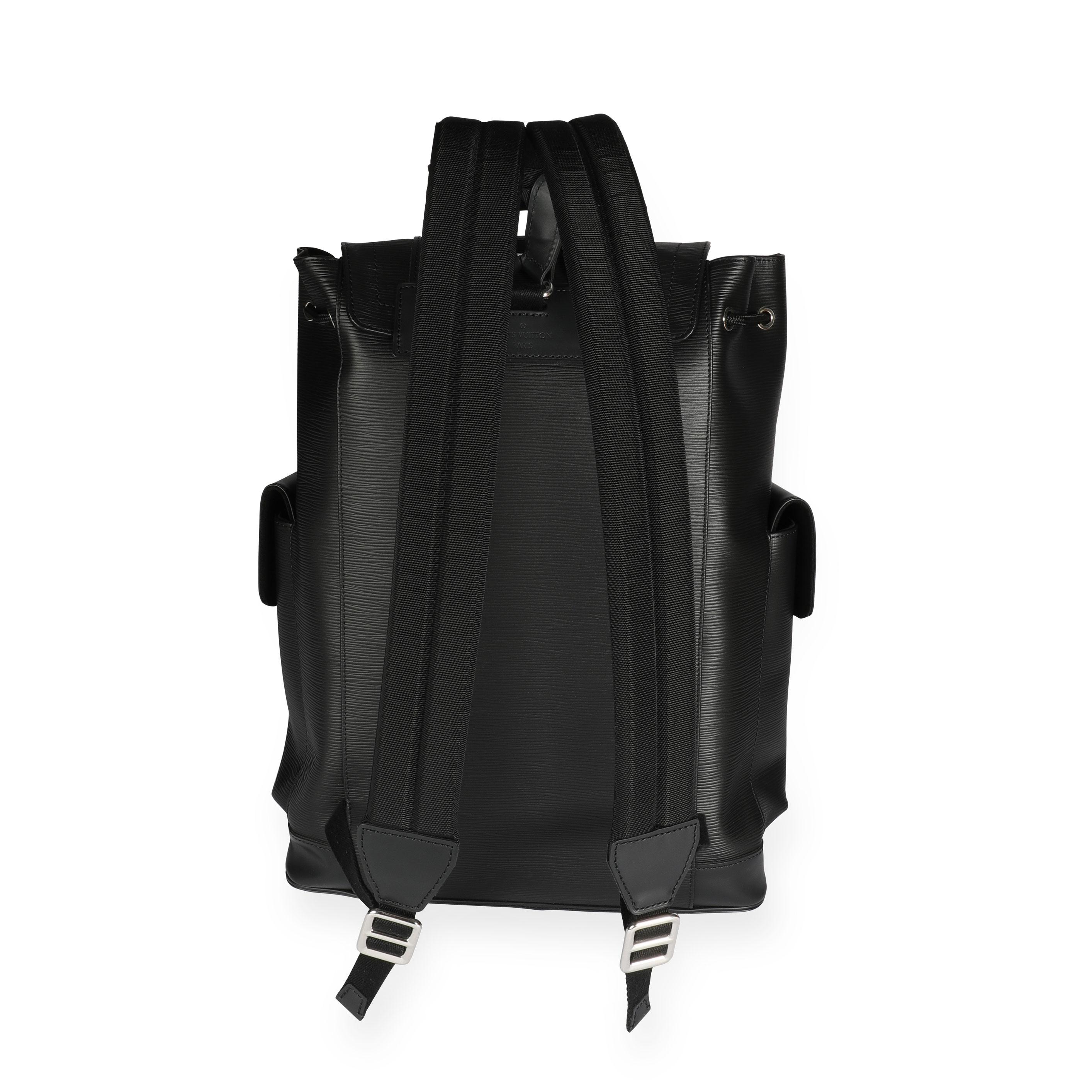 Louis Vuitton Black Epi Leather Christopher PM Backpack In Excellent Condition In New York, NY