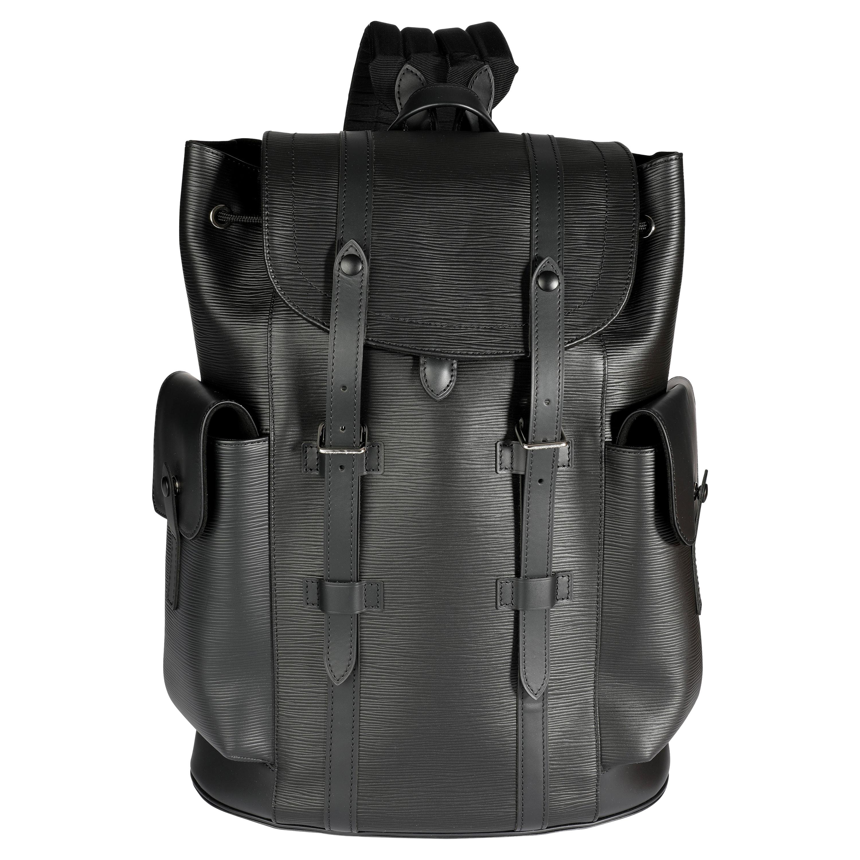Louis Vuitton Black Epi Leather Christopher PM Backpack at 1stDibs