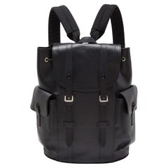 Used Louis Vuitton Black Epi Leather Christopher PM Backpack