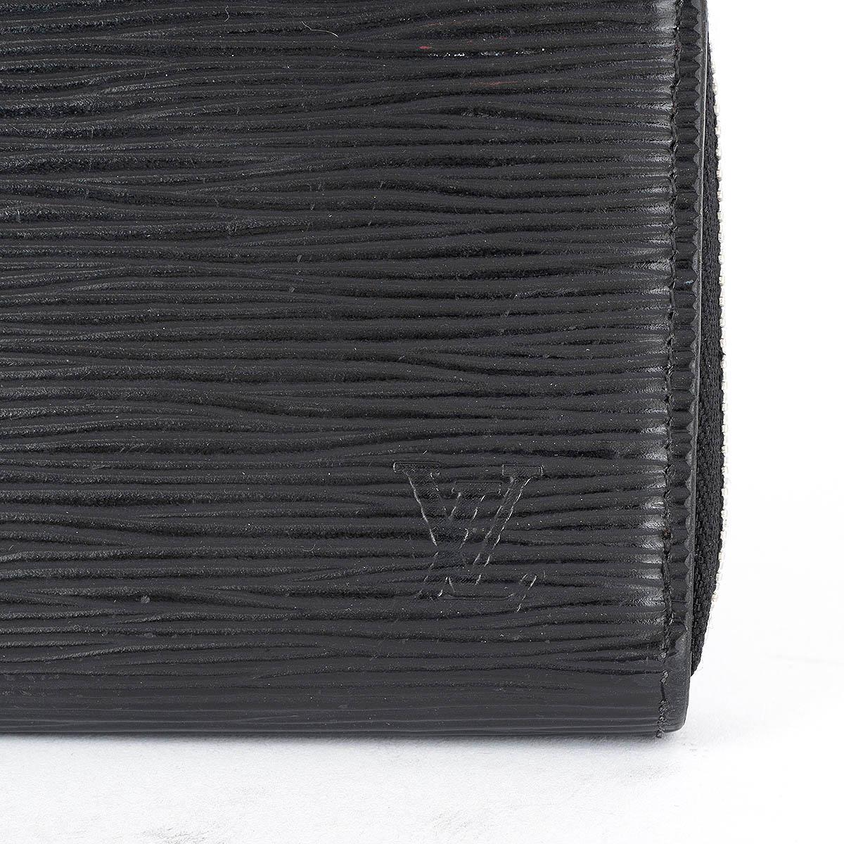 LOUIS VUITTON black Epi leather CLEMENCE Zip Wallet 2