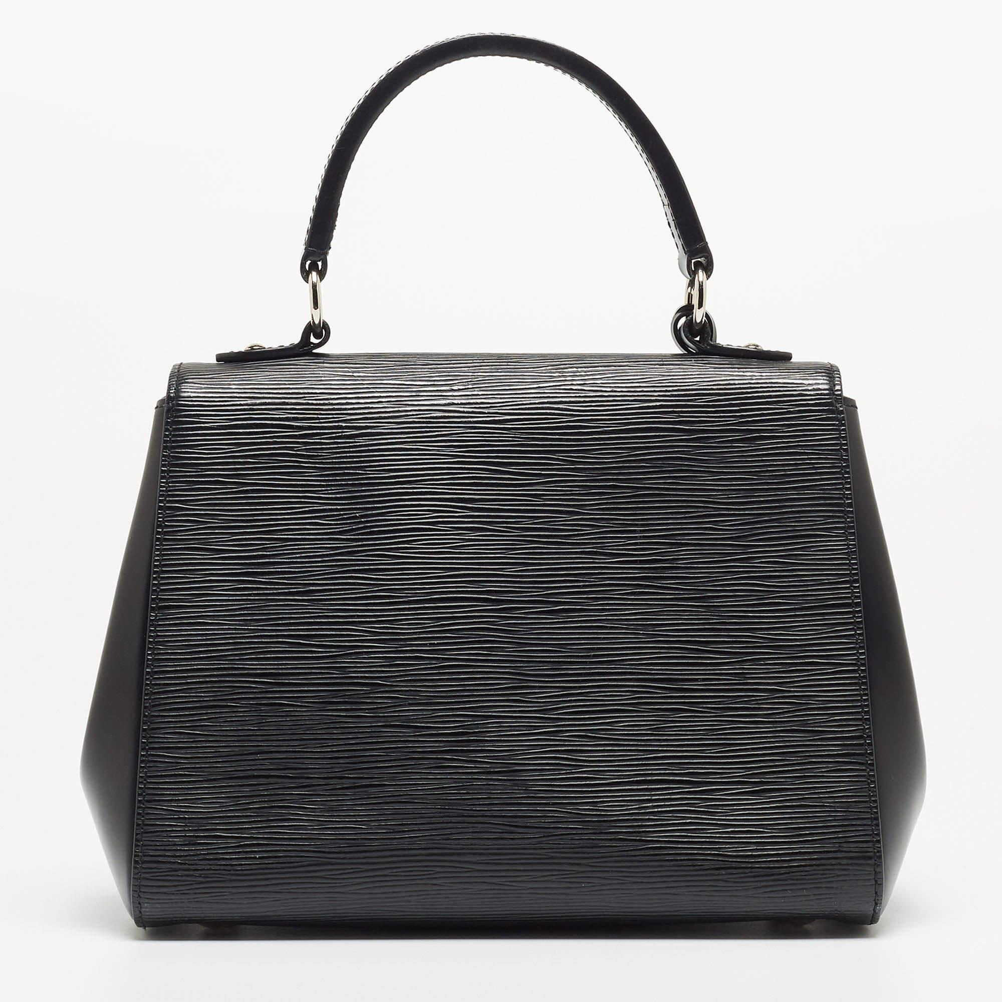 Louis Vuitton Black Epi Leather Cluny BB Bag In Fair Condition In Dubai, Al Qouz 2