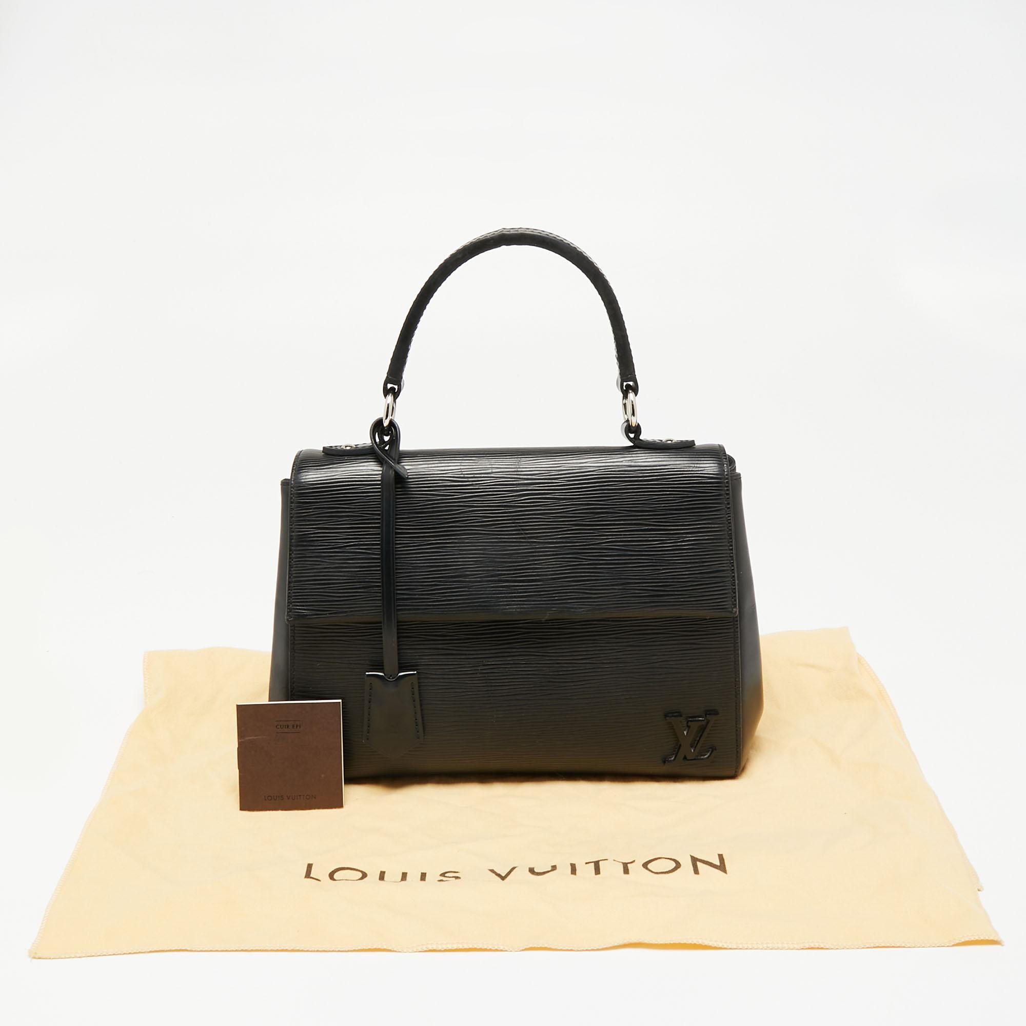 Women's Louis Vuitton Black Epi Leather Cluny BB Bag