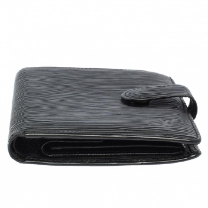 Portefeuille compact en cuir épi noir Louis Vuitton 5