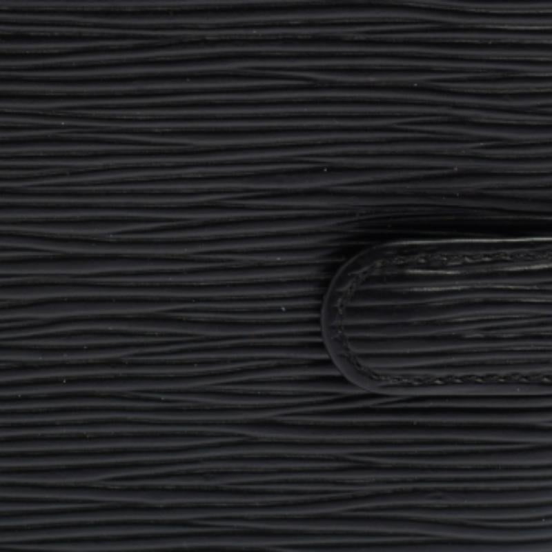 Portefeuille compact en cuir épi noir Louis Vuitton 2