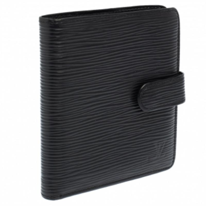 Portefeuille compact en cuir épi noir Louis Vuitton 3