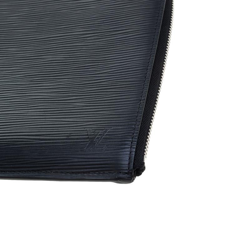 Louis Vuitton Black Epi Leather Documents Portfolio Pochette 7