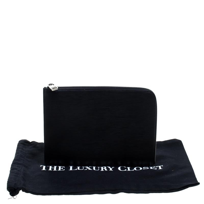 Louis Vuitton Black Epi Leather Documents Portfolio Pochette 8