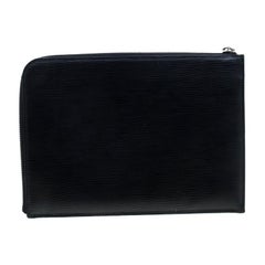 Louis Vuitton Black Epi Leather Documents Portfolio Pochette