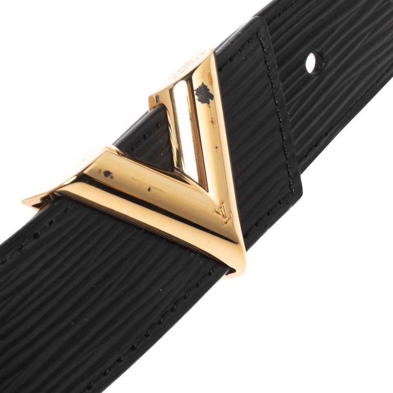 Leather belt Louis Vuitton Black size 85 cm in Leather - 32680729