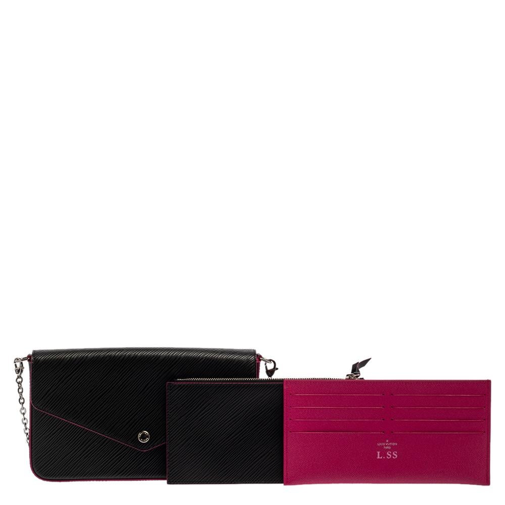 Louis Vuitton Black Epi Leather Felicie Pochette 8