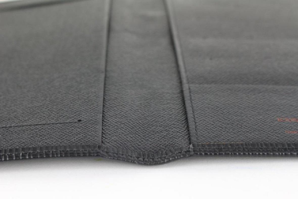 Louis Vuitton Black Epi Leather Fold Agenda Address Book Diary Cover 98LV45 5