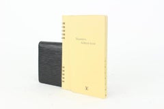 Louis Vuitton Black Epi Leather Fold Agenda Address Book Diary Cover 98LV45
