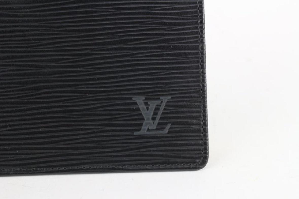 Louis Vuitton Black Epi Leather Fold Agenda Address Book Diary Cover 98LV45 2