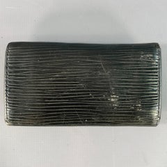 LOUIS VUITTON Black Epi Leather Four Ring Key Holder
