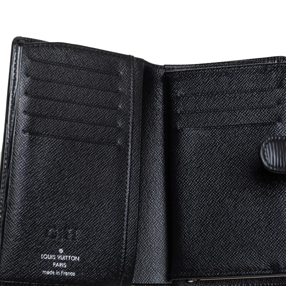 Louis Vuitton Black Epi Leather French Purse Wallet 1