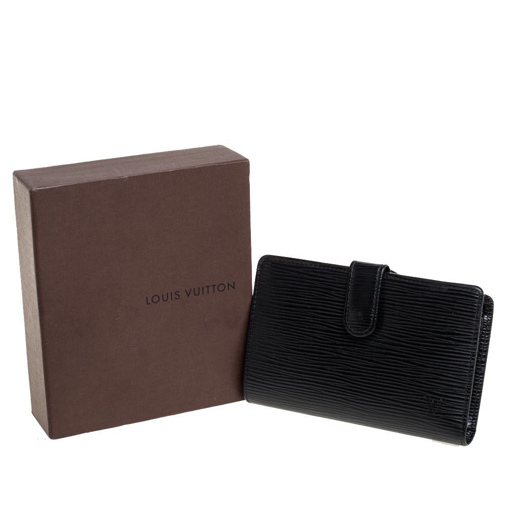 Louis Vuitton Black Epi Leather French Purse Wallet 3