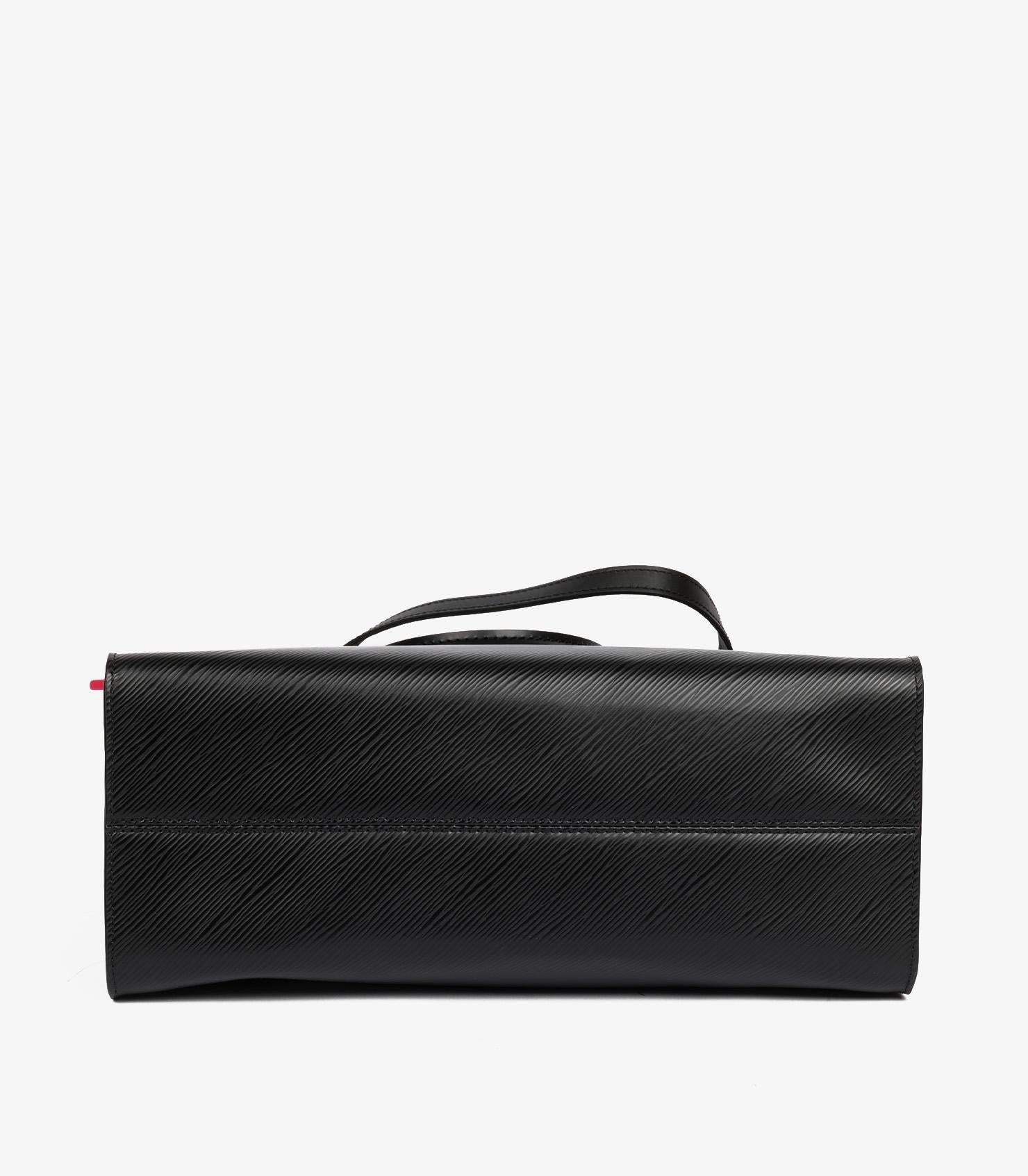 Louis Vuitton Black Epi Leather & Fuschia Onthego MM For Sale 3
