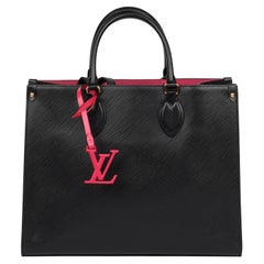 Louis Vuitton Negro Epi Cuero & Fuschia Onthego MM