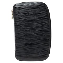 Louis Vuitton Black Epi Leather Geode Organizer Zippy Wallet